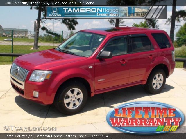 2008 Mercury Mariner V6 in Vivid Red Metallic