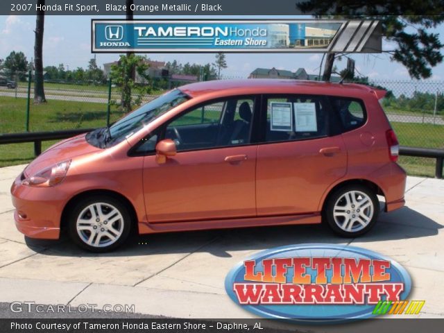 2007 Honda Fit Sport in Blaze Orange Metallic