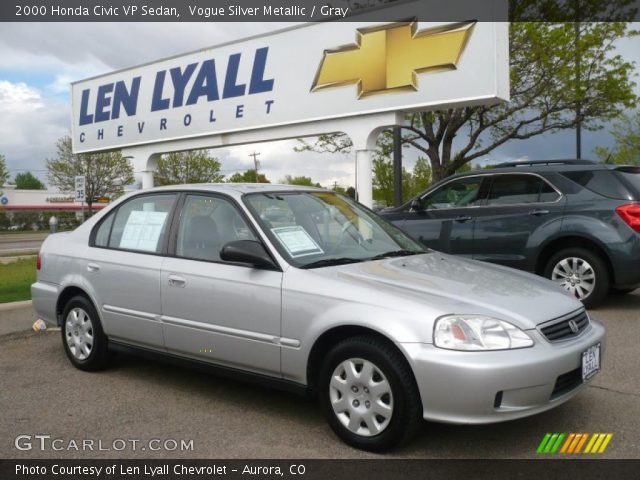 2000 Honda Civic VP Sedan in Vogue Silver Metallic