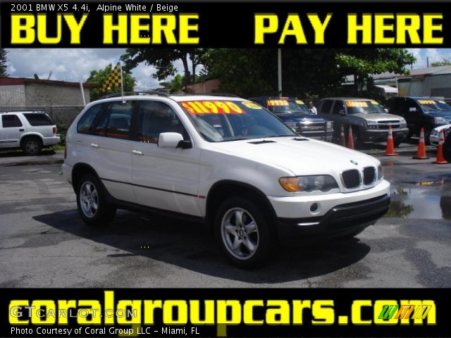 2001 BMW X5 4.4i in Alpine White