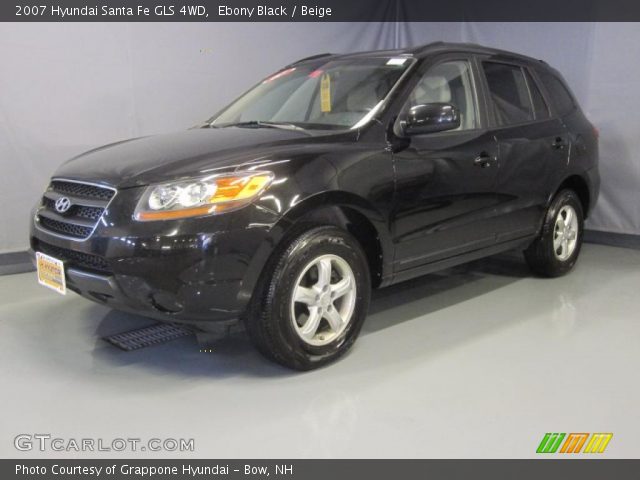 2007 Hyundai Santa Fe GLS 4WD in Ebony Black