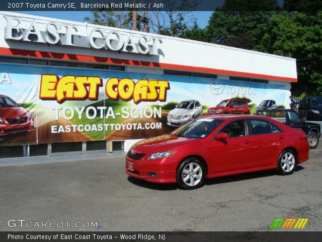 2007 Toyota Camry SE in Barcelona Red Metallic