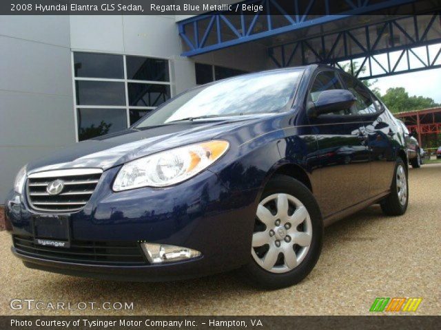 2008 Hyundai Elantra GLS Sedan in Regatta Blue Metallic