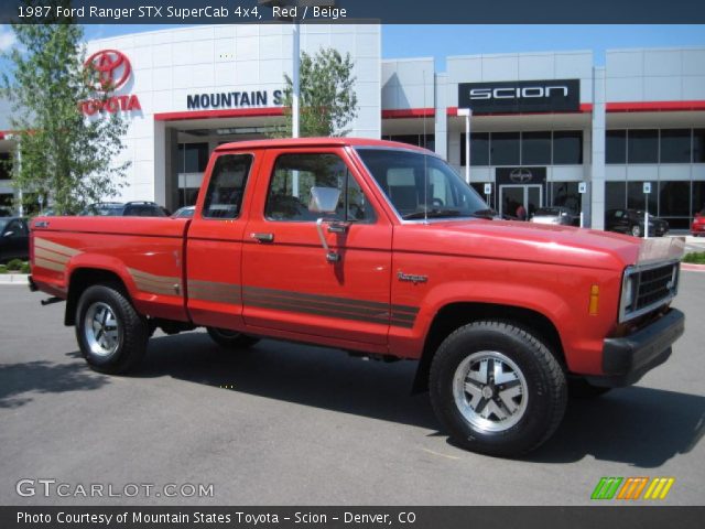 1987 Ford Ranger STX SuperCab 4x4 in Red