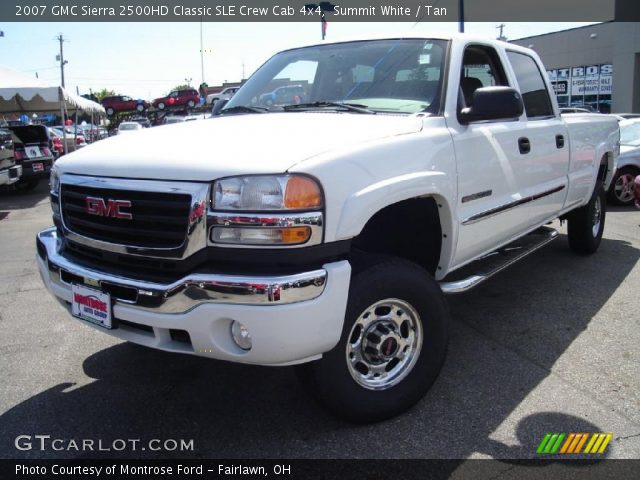 2007 GMC Sierra 2500HD Classic SLE Crew Cab 4x4 in Summit White