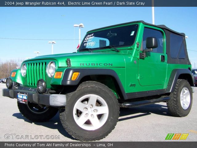 Electric lime green jeep rubicon for sale #1