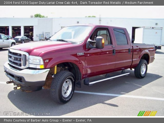 2004 Ford F250 Super Duty Lariat Crew Cab 4x4 in Dark Toreador Red Metallic