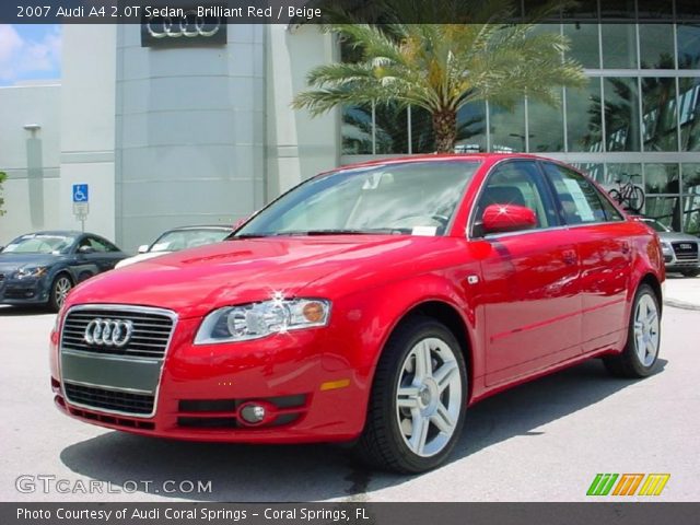 2007 Audi A4 2.0T Sedan in Brilliant Red