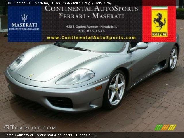 2003 Ferrari 360 Modena in Titanium (Metallic Gray)