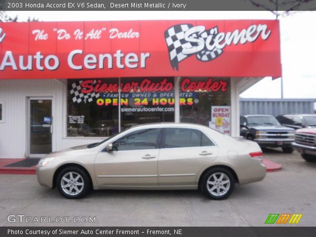 2003 Honda Accord EX V6 Sedan in Desert Mist Metallic