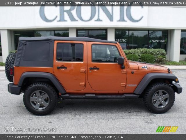 2010 Jeep Wrangler Unlimited Mountain Edition 4x4 in Mango Tango Pearl
