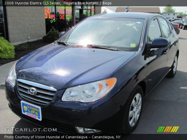 2008 Hyundai Elantra GLS Sedan in Regatta Blue Metallic