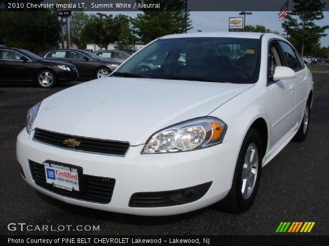 Summit White 2010 Chevrolet Impala Lt Neutral Interior