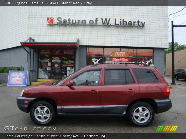 2003 Hyundai Santa Fe LX 4WD in Merlot Red