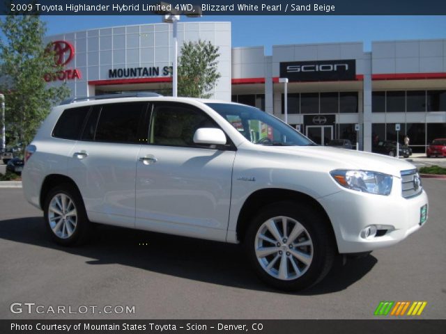 2009 Toyota Highlander Hybrid Limited 4WD in Blizzard White Pearl