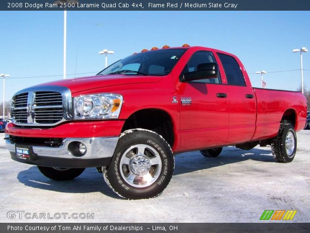 2008 Dodge Ram 2500 Laramie Quad Cab 4x4 in Flame Red