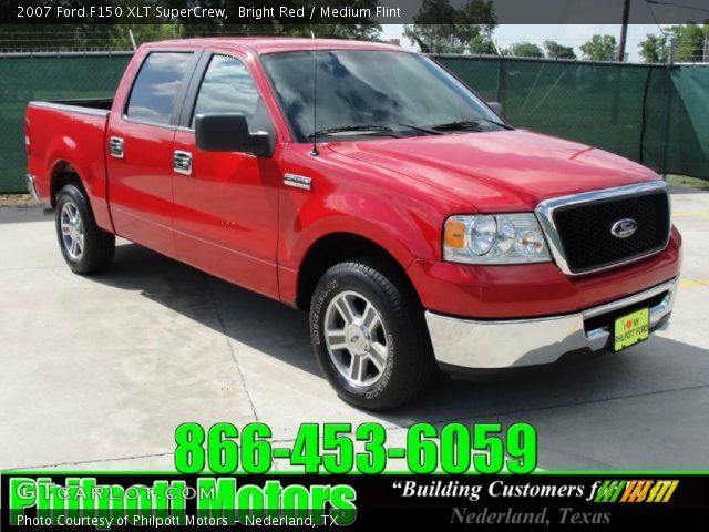 2007 Ford F150 XLT SuperCrew in Bright Red