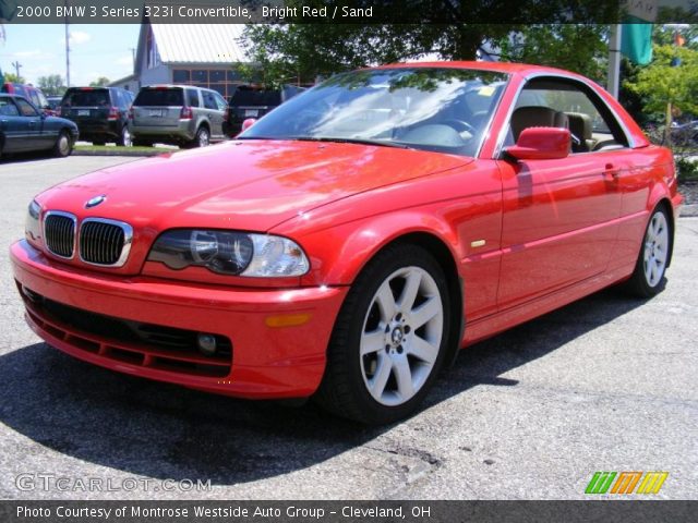 2000 BMW 3 Series 323i Convertible in Bright Red