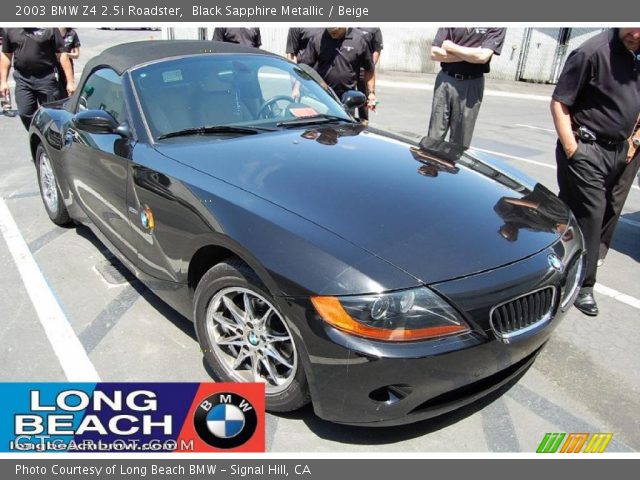 2003 BMW Z4 2.5i Roadster in Black Sapphire Metallic