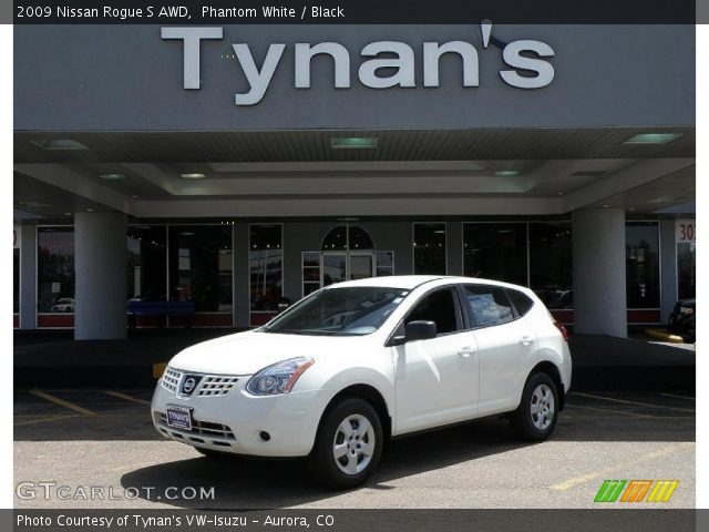 2009 Nissan Rogue S AWD in Phantom White