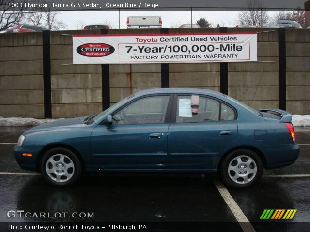 2003 Hyundai Elantra GLS Sedan in Ocean Blue