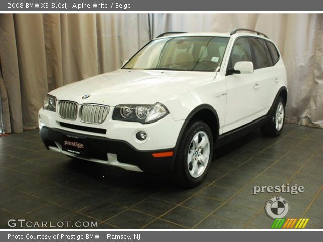 2008 BMW X3 3.0si in Alpine White