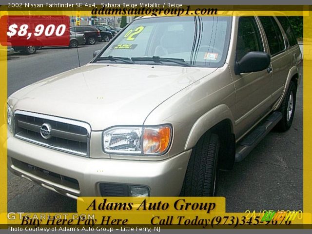 2002 Nissan Pathfinder SE 4x4 in Sahara Beige Metallic
