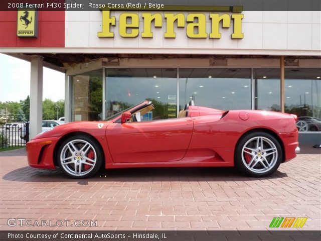 2008 Ferrari F430 Spider in Rosso Corsa (Red)