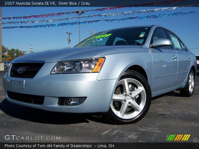 2007 Hyundai Sonata SE V6 in Silver Blue