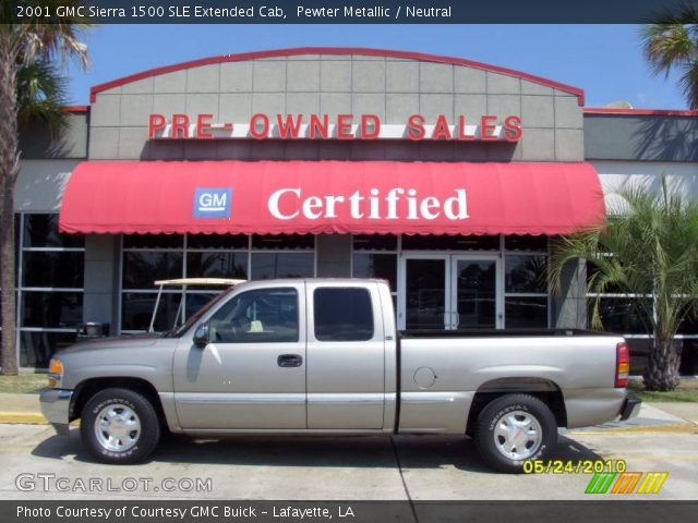 2001 GMC Sierra 1500 SLE Extended Cab in Pewter Metallic