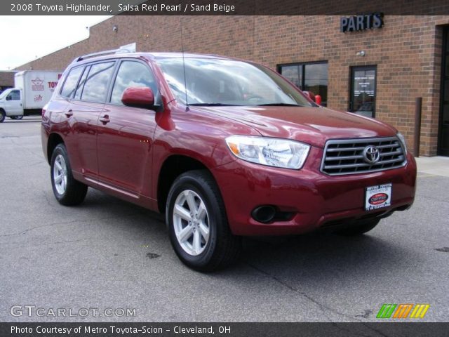2008 Toyota Highlander  in Salsa Red Pearl