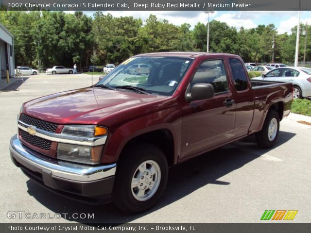 2007 Chevrolet Colorado LS Extended Cab in Deep Ruby Red Metallic