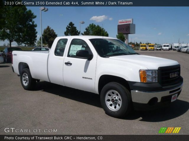 2010 GMC Sierra 1500 Extended Cab 4x4 in Summit White
