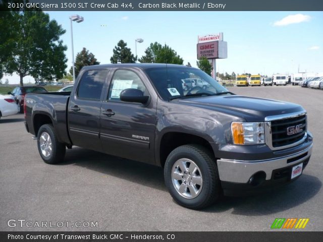 2010 GMC Sierra 1500 SLT Crew Cab 4x4 in Carbon Black Metallic