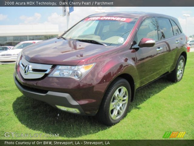 2008 Acura MDX Technology in Dark Cherry Pearl