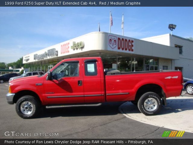 1999 Ford F250 Super Duty XLT Extended Cab 4x4 in Red