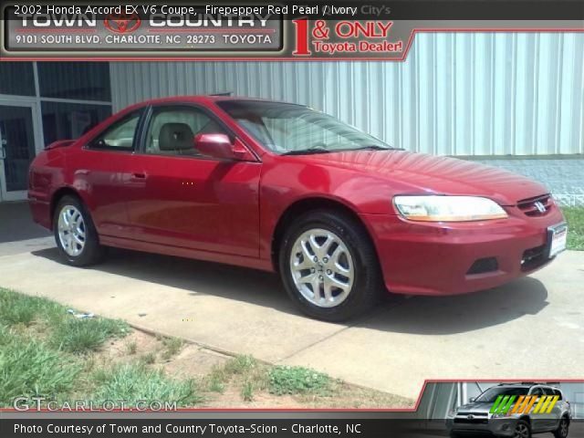 2002 Honda Accord EX V6 Coupe in Firepepper Red Pearl