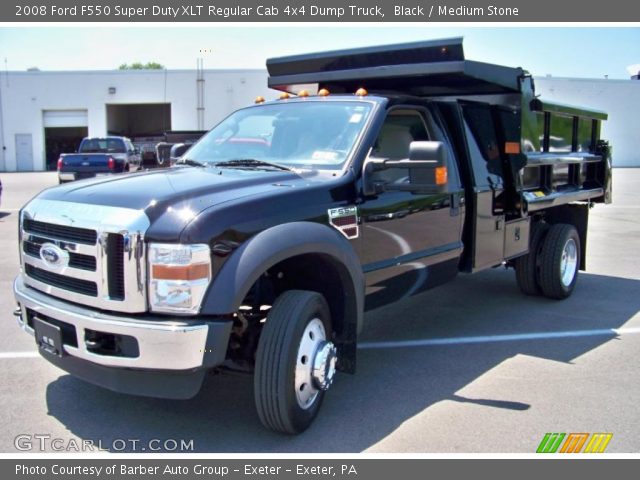 2008 Ford F550 Super Duty XLT Regular Cab 4x4 Dump Truck in Black