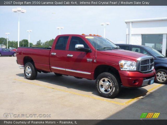 2007 Dodge Ram 3500 Laramie Quad Cab 4x4 in Inferno Red Crystal Pearl