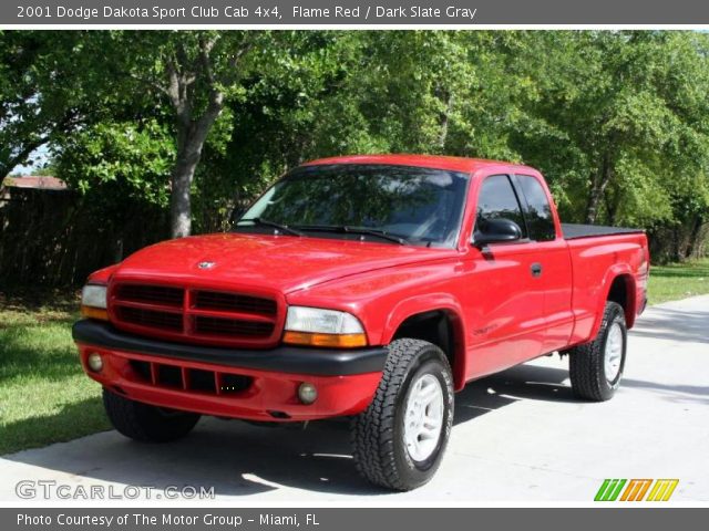2001 Dodge Dakota Sport Club Cab 4x4 in Flame Red