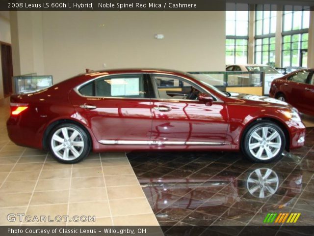 2008 Lexus LS 600h L Hybrid in Noble Spinel Red Mica