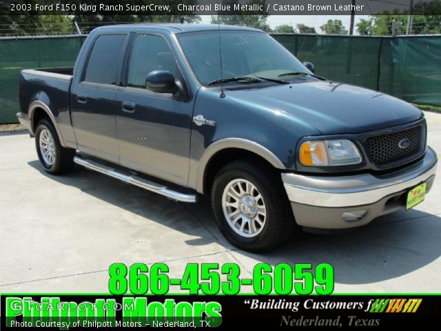 2003 Ford F150 King Ranch SuperCrew in Charcoal Blue Metallic