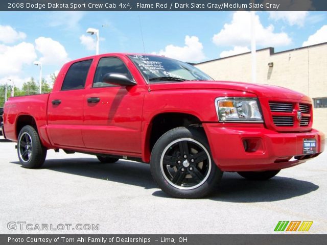 2008 Dodge Dakota Sport Crew Cab 4x4 in Flame Red