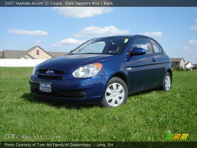 2007 Hyundai Accent GS Coupe in Dark Sapphire Blue