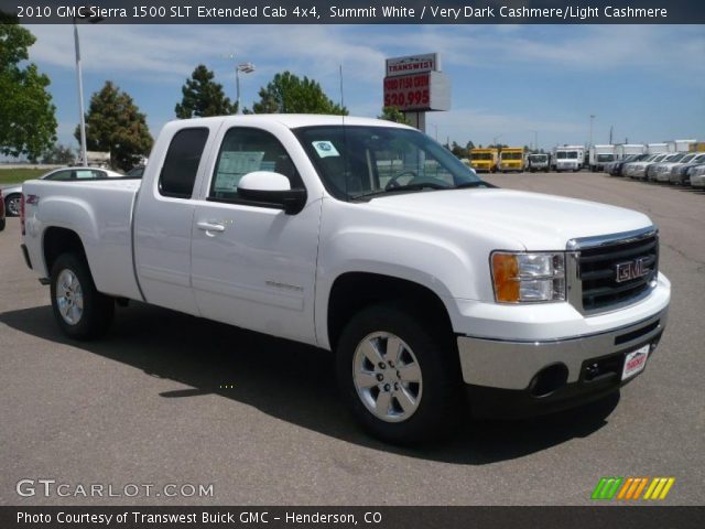 2010 GMC Sierra 1500 SLT Extended Cab 4x4 in Summit White