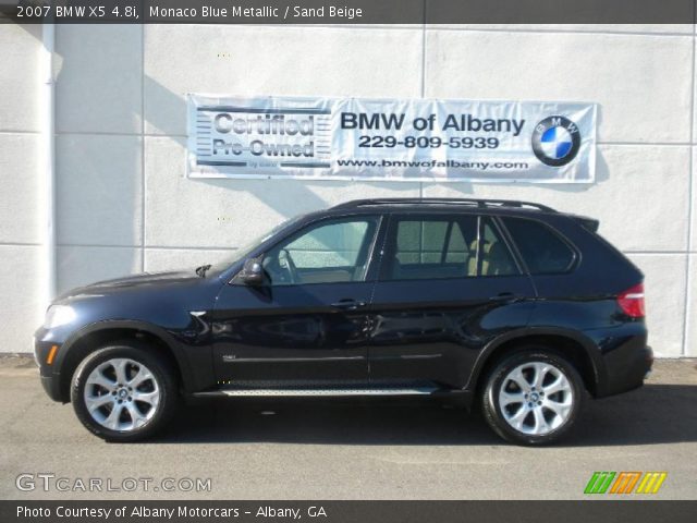 2007 BMW X5 4.8i in Monaco Blue Metallic