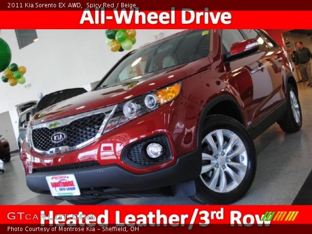 2011 Kia Sorento EX AWD in Spicy Red