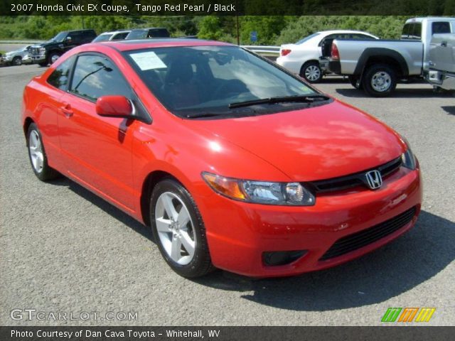 2007 Honda Civic EX Coupe in Tango Red Pearl