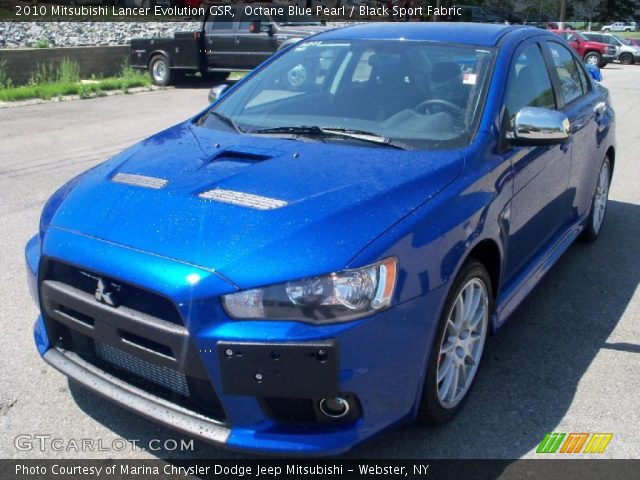 2010 Mitsubishi Lancer Evolution GSR in Octane Blue Pearl