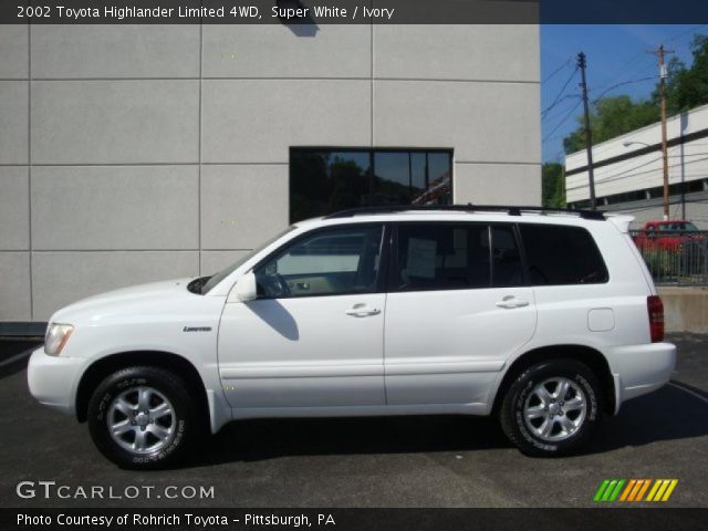 2002 Toyota Highlander Limited 4WD in Super White